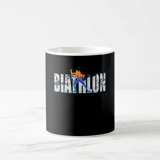 Schriftart Biathlon Wintersport Kaffeetasse (Mittel)