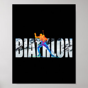 Schriftart Biathlon Wintersport Poster