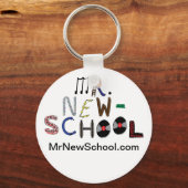 Schriftart Button Schlüsselanhänger New-School (19 (Vorderseite)
