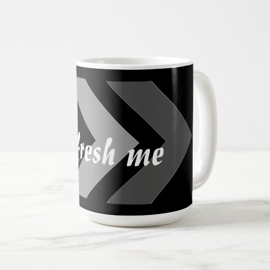 Schriftart Classic aktualisieren Benutzerdefiniert Kaffeetasse (VorderseiteRechts)