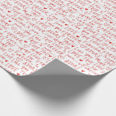 Schriftart der handgeschriebenen Liebe Geschenkpapier (Ecke)