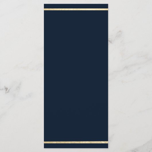 Schriftart der rustikalen Hochzeitskarte mit blaue Programm (Rückseite)