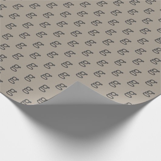 Schriftart für die niedlich-braune erste Retro-Sch Geschenkpapier (Ecke)