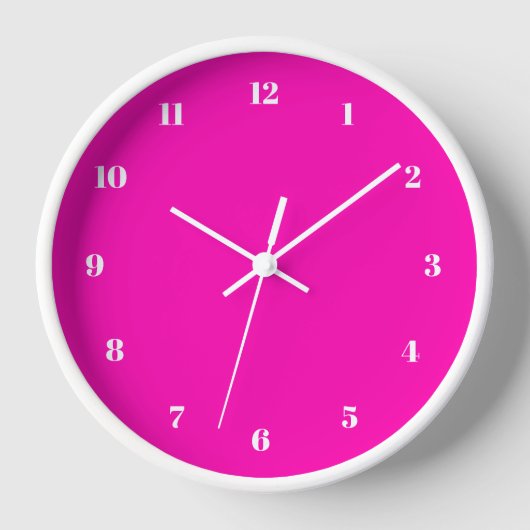 Schriftart für die rosa Wandleuchte mit benutzerde Uhr (Vorderseite)