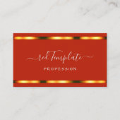 Schriftart für helle Red Luxury Signature Handlett Visitenkarte (Vorderseite)