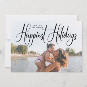Schriftart Handschrift Glücklichste Feiertage Foto Feiertagskarte