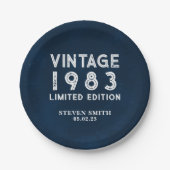 Schriftart im benutzerdefinierten Jahr Geburtstags Pappteller (Vorderseite)