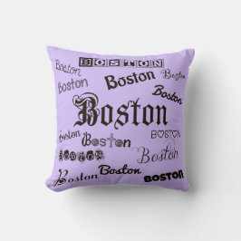 Schriftart in Boston auf Lavender Kissen
