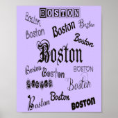 Schriftart in Boston auf Lavender Poster (Vorne)