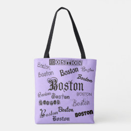 Schriftart in Boston auf Lavender Tasche