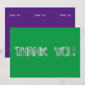 Schriftart "KLEINE BUBBLES" (grün bkgrd) Dankeskarte (Vorne/Hinten)