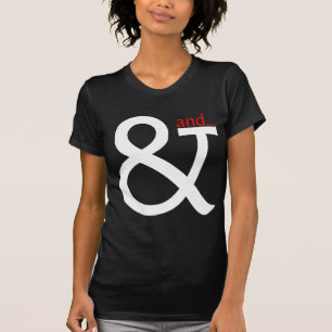 Schriftart-Kochen - weiß und Rot auf Dunkelheit T-Shirt