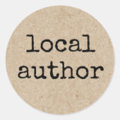 Schriftart Kraft Paper Look Runder Aufkleber (Vorderseite)