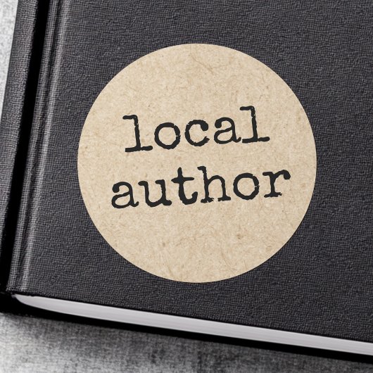 Schriftart Kraft Paper Look Runder Aufkleber