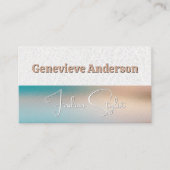 Schriftart | Leder | Glasgewebe Visitenkarte (Vorderseite)