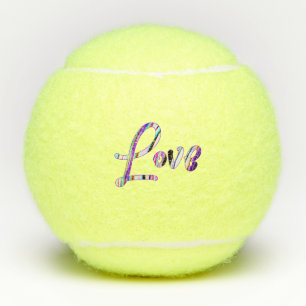 Schriftart-Liebe-Multicolor-Serifen Tennisbälle
