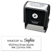Schriftart Make-up-Studio Name Rücksendeadresse Te Permastempel (Beispiel)