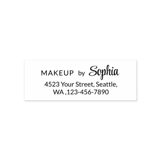 Schriftart Make-up-Studio Name Rücksendeadresse Te Permastempel (Design)