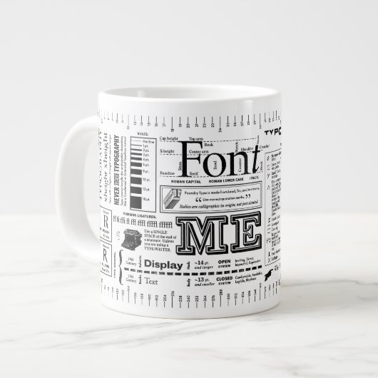 Schriftart Me Typografie ExtraBold Edition Jumbo-Tasse (Vorderseite Links)