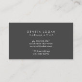 Schriftart | Minimalistisch Visitenkarte (Rückseite)