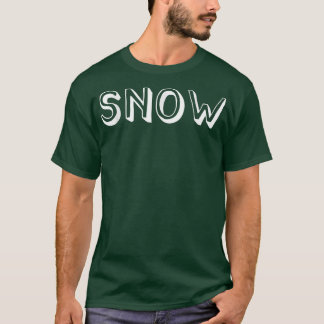 Schriftart mit niedlichem Cartoon - Schneefall-Com T-Shirt