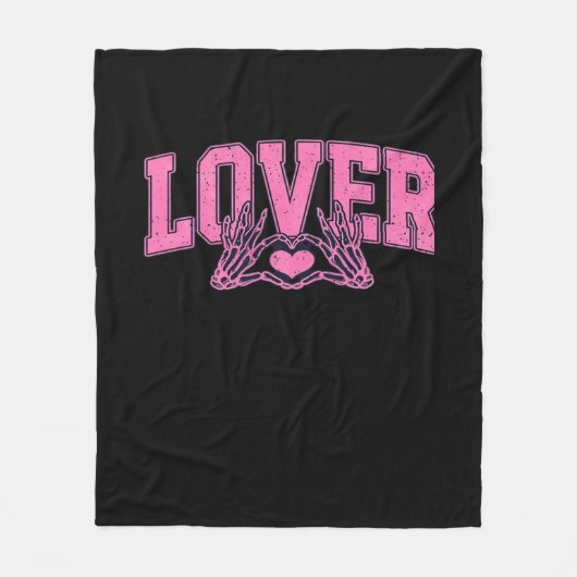 Schriftart mit Skeletthandschuhen klassisch Fleecedecke (Vorderseite)