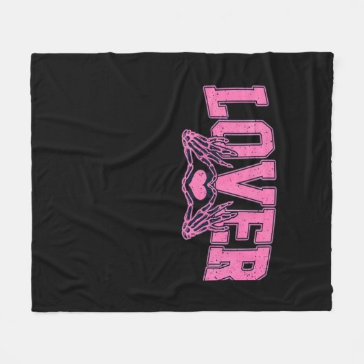 Schriftart mit Skeletthandschuhen klassisch Fleecedecke (Vorderseite (Horizontal))