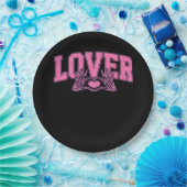 Schriftart mit Skeletthandschuhen klassisch Pappteller (Party)