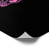 Schriftart mit Skeletthandschuhen klassisch Poster (Ecke)