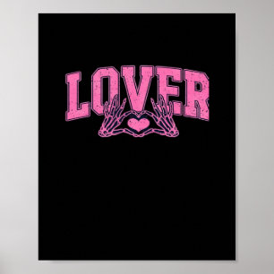 Schriftart mit Skeletthandschuhen klassisch Poster