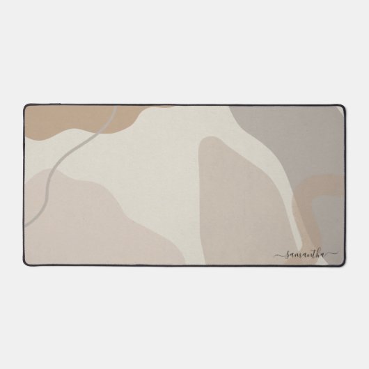 Schriftart Monogram mit modernen Bio Formen Schreibtischunterlage (Vorderseite)