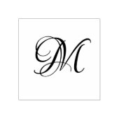 Schriftart-Monogramm Gummistempel (Prägung)