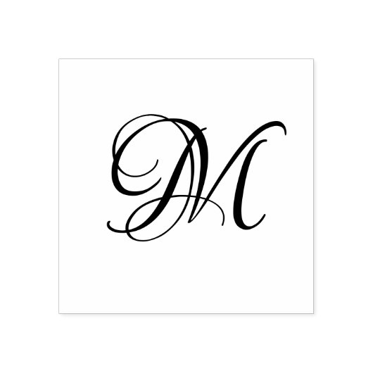 Schriftart-Monogramm Gummistempel (Prägung)