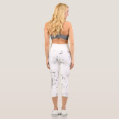 Schriftart, Musik, einfarbig, Kreis, Muster, Monoc Capri Leggings (Rückseite)