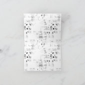 Schriftart, Musik, einfarbig, Kreis, Muster, Monoc Dankeskarte (Innenseite)