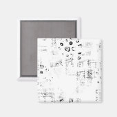 Schriftart, Musik, einfarbig, Kreis, Muster, Monoc Magnet (Vorderseite/Rückseite)