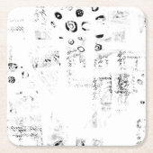 Schriftart, Musik, einfarbig, Kreis, Muster, Monoc Rechteckiger Pappuntersetzer (Vorderseite)