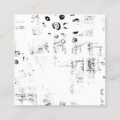 Schriftart, Musik, einfarbig, Kreis, Muster, Monoc Telefonnummerkarte (Rückseite)