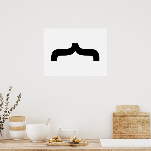 Schriftart Mustache Poster (Küche)