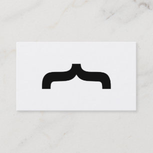 Schriftart Mustache Visitenkarte