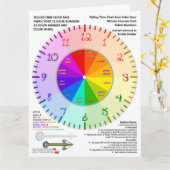 Schriftart-Nummern des Farbrades bestimmen die Uhr Karte (Gelbe Blume)