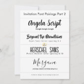 Schriftart-Paare für Einladungen Teil 2 von LeahG (Vorderseite)