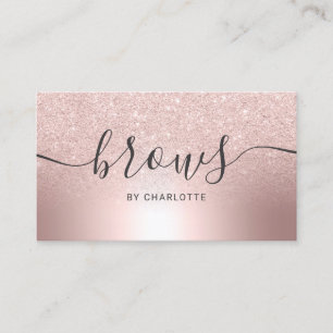 Schriftart Rose Gold Glitzer Metallfolie Visitenkarte