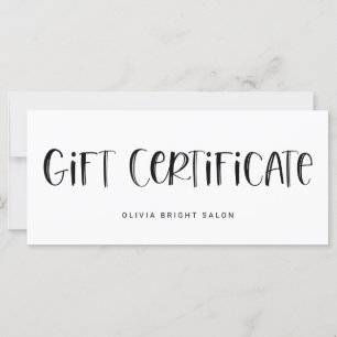 Schriftart Schwarz-weiß   Geschenkgutschein