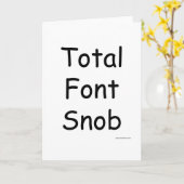 Schriftart Snob insgesamt Karte (Gelbe Blume)