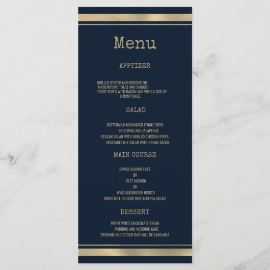 Schriftart Wedding Menu (Hochzeitmenü) Programm (Vorderseite)