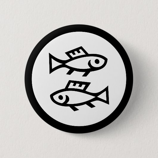 Schriftart Zodiac: PISCES + Ihre Farben und Ideen Button (Vorderseite)