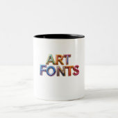 Schriftart Zweifarbige Tasse (Mittel)