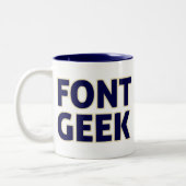SchriftartGeek - ich kenne Ihre Art Zweifarbige Tasse (Links)