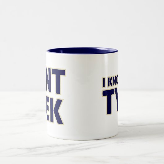 SchriftartGeek - ich kenne Ihre Art Zweifarbige Tasse (Mittel)